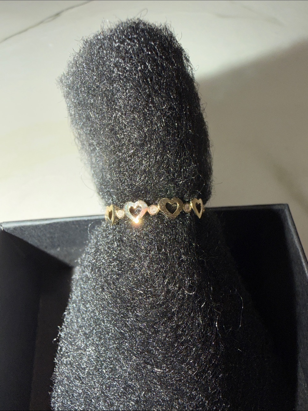 Gold Heart Link Ring - Women Jewelry